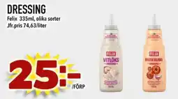 Din Mat FELIX Dressing erbjuda