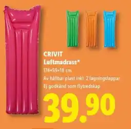 Lidl CRIVIT Luftmadrass erbjuda