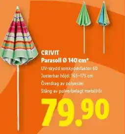 Lidl CRIVIT Parasoll 140 cm erbjuda