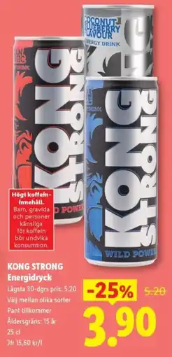 Lidl KONG STRONG Energidryck erbjuda