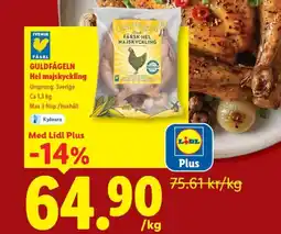 Lidl GULDFÅGELN Hel majskyckling erbjuda