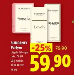 Lidl SUDDENLY Parfym erbjuda