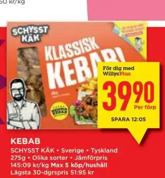 Willys KEBAB erbjuda