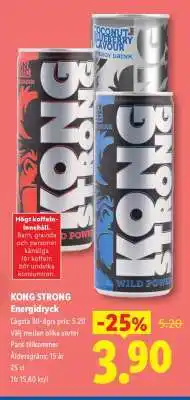 Lidl Kong Strong Energydryck erbjuda