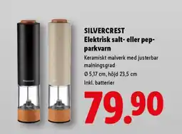 Lidl SILVERCREST Elektrisk salt- eller pepparkvarn erbjuda