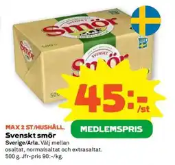 Stora Coop SVENSKT SMÖR erbjuda
