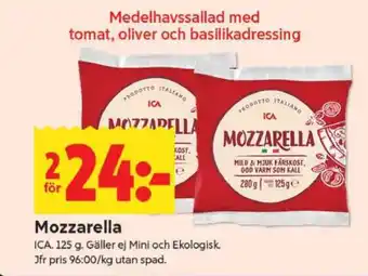 ICA Supermarket MOZZARELLA erbjuda