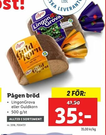 Lidl Pågen bröd erbjuda