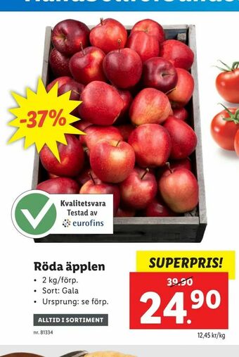 Lidl Röda äpplen erbjuda