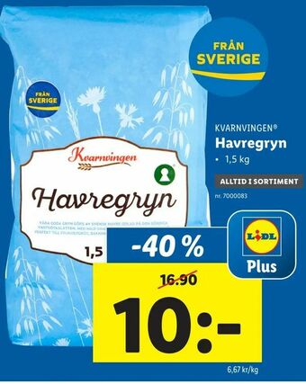 Lidl Havregryn erbjuda