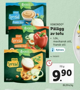 Lidl Pålägg av tofu erbjuda