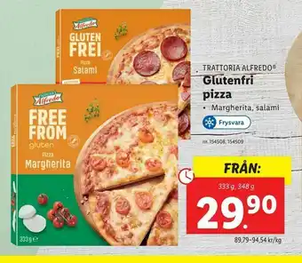Lidl Glutenfri pizza erbjuda