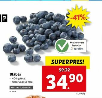Lidl Blåbär erbjuda