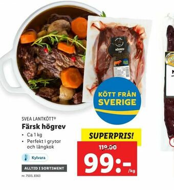 Lidl Färsk högrev erbjuda