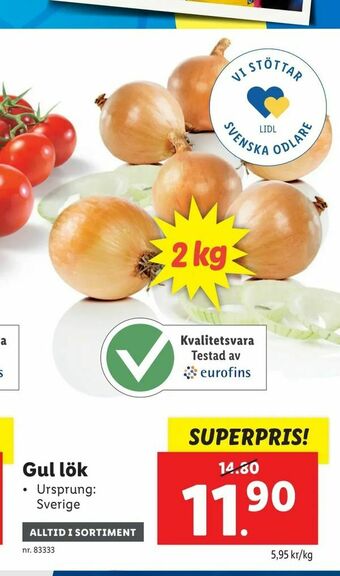 Lidl Gul lök erbjuda