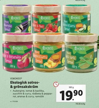 Lidl Ekologisk solros- & grönsakskräm erbjuda