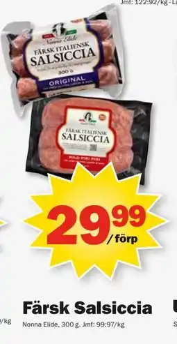 Pekås Färsk Salsiccia erbjuda