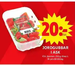 ICA Supermarket Jordgubbar i ask erbjuda