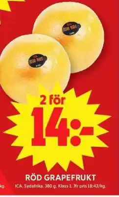 ICA Supermarket RÖD GRAPEFRUKT erbjuda