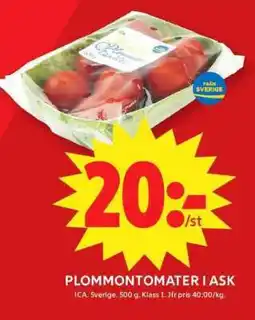 ICA Supermarket PlommonTomater i Ask erbjuda