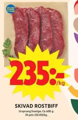 ICA Supermarket Skivad rostbiff erbjuda