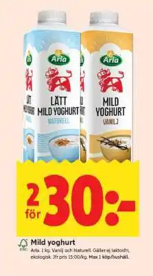 ICA Supermarket MILD YOGHURT erbjuda