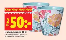 ICA Supermarket Mugg Ambrosia 30 cl erbjuda