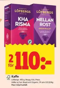 ICA Supermarket KAFFE LÖFBERGS erbjuda