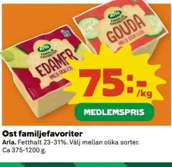 Coop Ost Familjefavoriter erbjuda