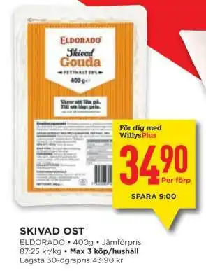 Willys SKIVAD OST erbjuda