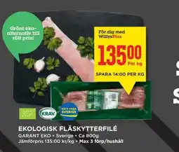 Willys Ekologisk Fläskytterfilé erbjuda