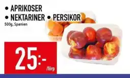 Matdax Aprikoser • nektariner • persikor erbjuda