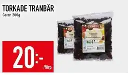 Matdax Ceren Torkade tranbär erbjuda