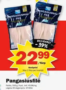 Pekås Pangasiusfilé, Medlemspris erbjuda