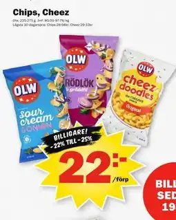 Pekås Chips, Cheez erbjuda