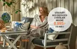 Mio Utegrupp med soffa och 2 fåtöljer maxime erbjuda