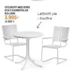 Mio Utegrupp med bord och 2 karmstolar kullavik erbjuda