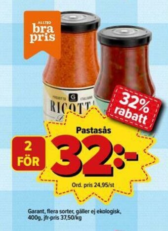 Östenssons Garant Pastasås 400g erbjuda