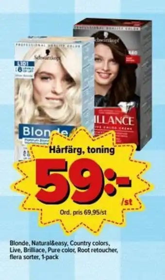 Östenssons Blonde, Brilliance Hårfärg, toning 1-pack erbjuda