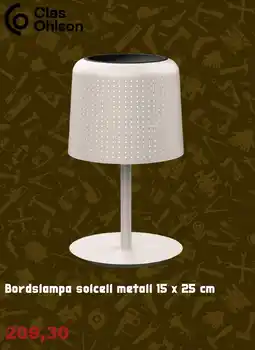 Clas Ohlson Bordslampa solcell metall erbjuda