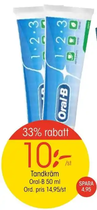 EKO Tandkräm Oral-B 50 ml erbjuda