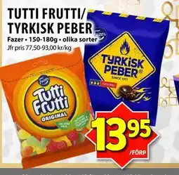 Matvärlden Tensta TUTTI FRUTTI/ TYRKISK PEBER erbjuda
