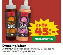 Coop Johnny's Dressing/såser erbjuda