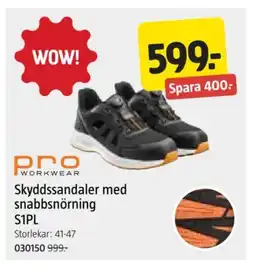 Jula Skyddssandaler med snabbsnörning S1PL erbjuda