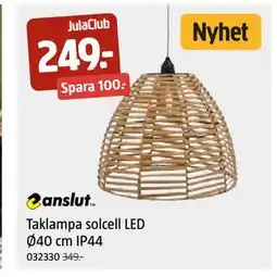 Jula Taklampa solcell LED Ø40 cm IP44, Medlemspris erbjuda