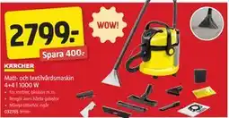 Jula Matt- och textilvårdsmaskin 4+4 l 1000 W erbjuda