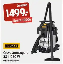 Jula Grovdammsugare 38 l 1250 W, Medlemspris erbjuda
