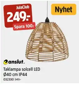 Jula Taklampa solcell LED 040 cm IP44 erbjuda