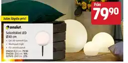 Jula Solcellsklot LED Ø30 cm erbjuda