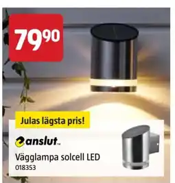 Jula Vägglampa solcell LED erbjuda